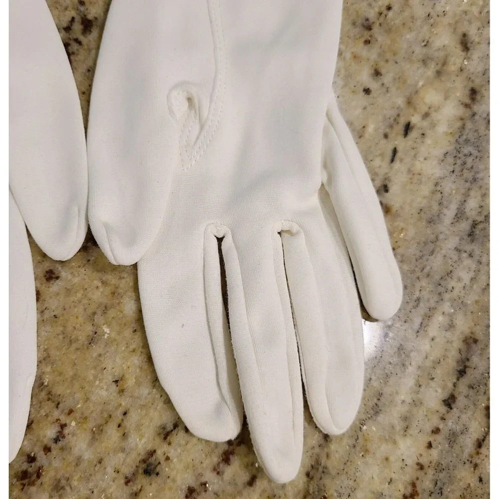 Vintage White Nylon Stretch Formal Church 10